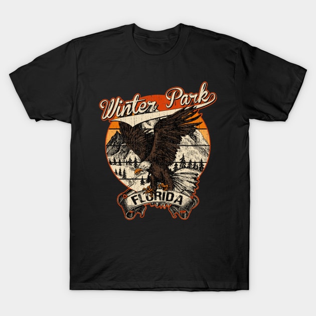 Winter Park Florida Bald Eagle Retro Vintage Aesthetic T-Shirt by aavejudo